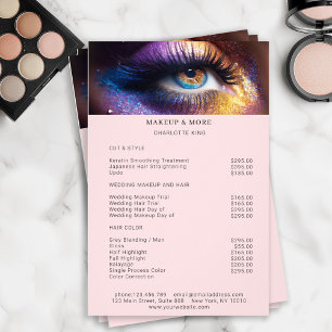 Prospectus 14 Cm X 21,6 Cm Liste de prix moderne de salon de glitter photo de