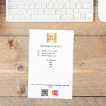 Prospectus 14 Cm X 21,6 Cm Logo de l'entreprise code qr instagram texte perso<br><div class="desc">Fond blanc. Personnalisez et ajoutez votre logo,  nom,  adresse,  votre texte,  votre propre code QR à votre compte instagram. Vous pouvez également ajouter du texte au verso.</div>