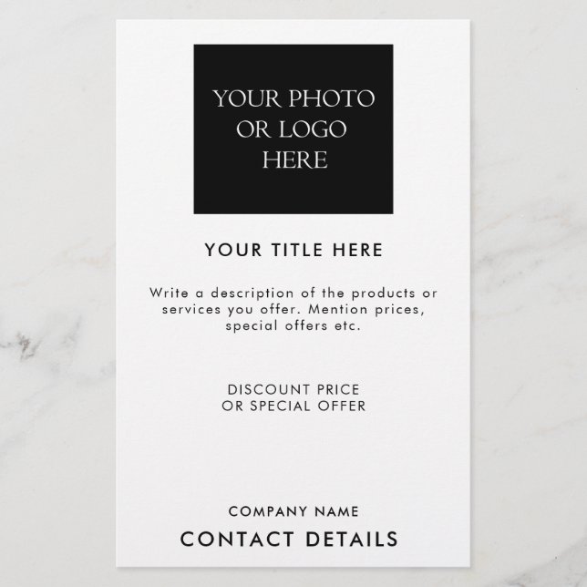 Prospectus 14 Cm X 21,6 Cm Logo d'entreprise moderne photo promotionnelle (Devant)