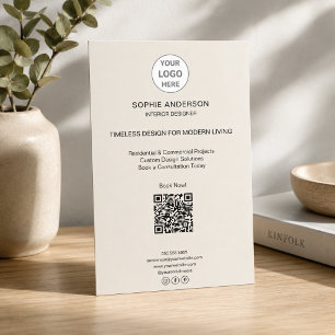 Prospectus 14 Cm X 21,6 Cm Logo Moderne QR Minimaliste Professionnel Entrepri