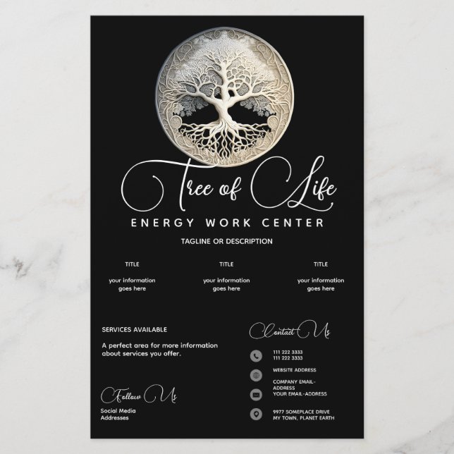 Prospectus 14 Cm X 21,6 Cm Lumière de lune rappelée | Arbre de vie (Devant)