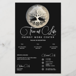 Prospectus 14 Cm X 21,6 Cm Lumière de Lune Remémorée   Arbre de Vie