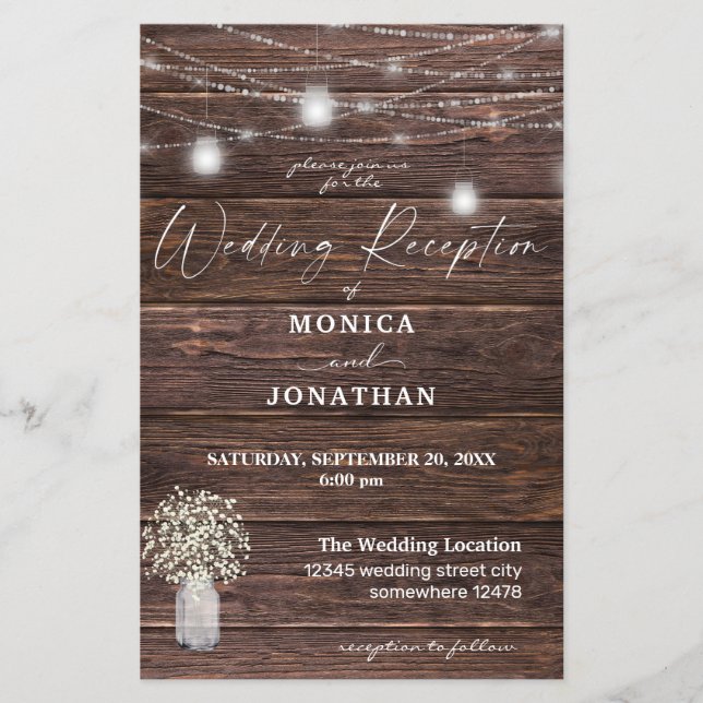 Prospectus 14 Cm X 21,6 Cm Lumières de mariage de Gypsophile budgétaire LG (Devant)