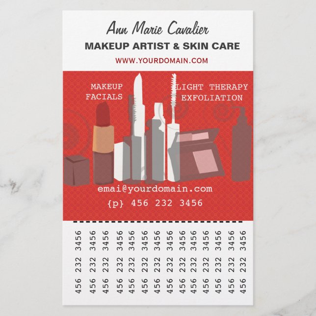 Prospectus 14 Cm X 21,6 Cm Magnifique Mode Beauté Maquillage Artiste Entrepri (Devant)