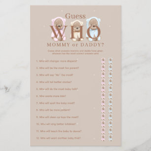 Prospectus 14 Cm X 21,6 Cm Maman ou papa Jeu On peut attendre Teddy Bear
