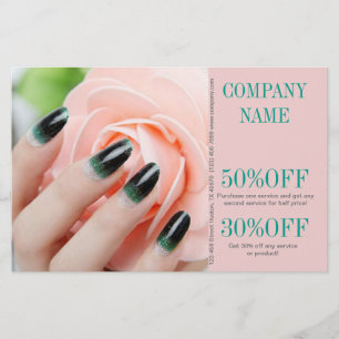 Prospectus 14 Cm X 21,6 Cm manucure élégant chic et féminin ongles salon de b