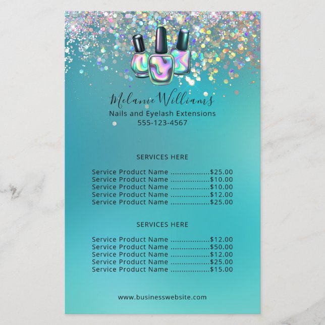 Prospectus 14 Cm X 21,6 Cm Manucure Manucure Manucure Étincelle (Devant)