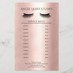 Prospectus 14 Cm X 21,6 Cm Maquillage Artiste Eyelash Extensions