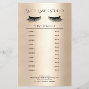 Prospectus 14 Cm X 21,6 Cm Maquillage Artiste Eyelash Extensions