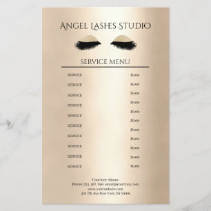 Prospectus 14 Cm X 21,6 Cm Maquillage Artiste Eyelash Extensions
