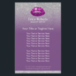 Prospectus 14 Cm X 21,6 Cm Maquillage Artiste Lèvres violettes Salon Parties<br><div class="desc">Maquillage Artiste Lèvres violettes Silver Parties scintillant Beauté Salon Flyers.</div>