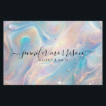 Prospectus 14 Cm X 21,6 Cm Maquillage de Parties scintillant d'or opal bleu,<br><div class="desc">Libérez votre flair créatif avec notre design opalescent irisé bleu et rose, délicatement accentué avec des briques de parties scintillant or pour une touche de beauté et d'innovation. Adapté aux maquilleurs, aux artistes de l'ongle, aux créateurs de bijoux, aux salons de beauté ou à tout professionnel créatif, ce design comporte...</div>