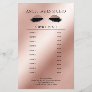 Prospectus 14 Cm X 21,6 Cm Maquilleur Extensions de cils