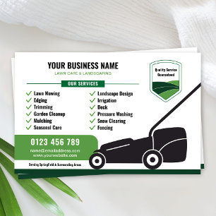 Prospectus 14 Cm X 21,6 Cm Marketing pour Entreprises d'Entretien de Pelouses