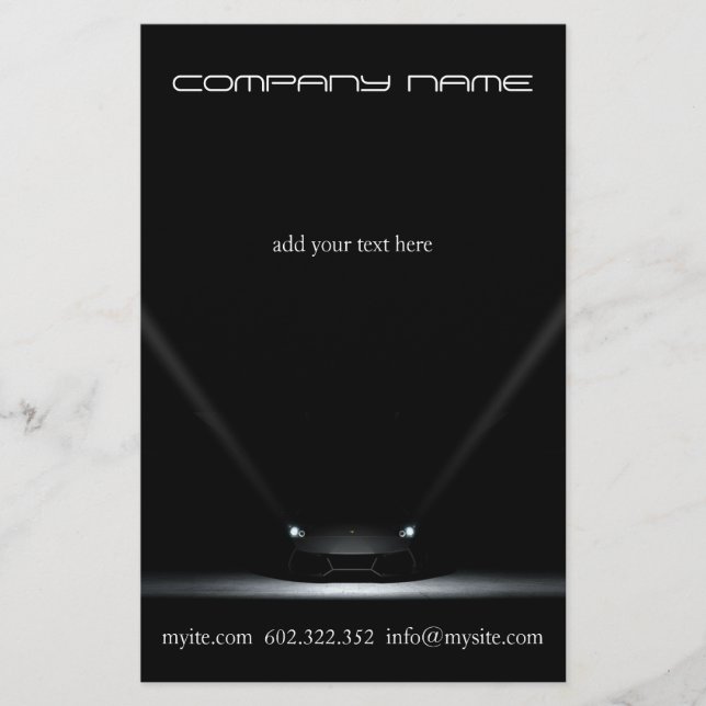 Prospectus 14 Cm X 21,6 Cm Mécanicien Automobile Flyer Voiture Noire (Devant)