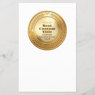 Prospectus 14 Cm X 21,6 Cm Médaille d'or réaliste 3D personnalisable et modif