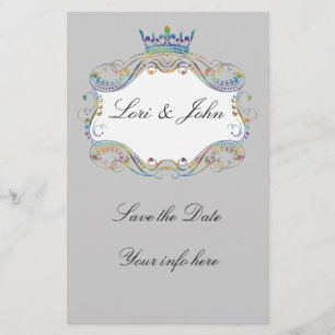 Prospectus 14 Cm X 21,6 Cm Médaillon avec Faire-part de prospectus de la Cour