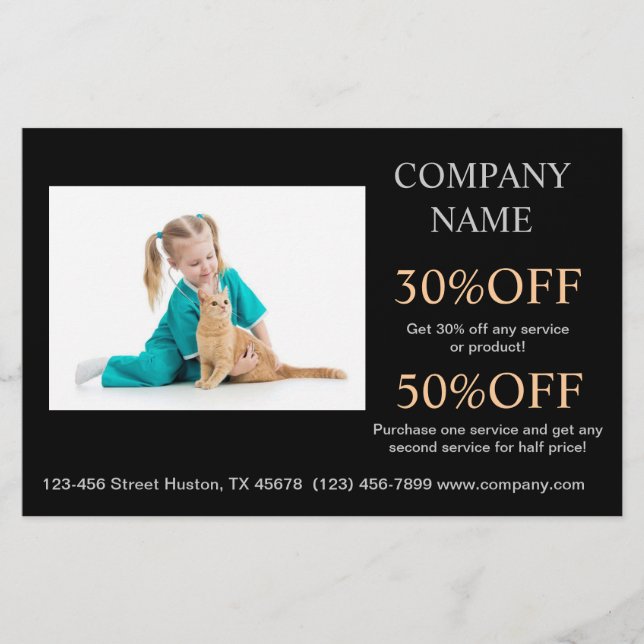 Prospectus 14 Cm X 21,6 Cm Médecin infirmier vétérinaire de l'hôpital animal (Devant)