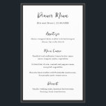 Prospectus 14 Cm X 21,6 Cm Menu de mariage minimaliste à typographie moderne<br><div class="desc">Cette conception fait partie d'une suite d'invitations de mariage minimalistes intemporels présentant une typographie de script élégante associée à une police serif classique en noir et blanc doux. Ce design moderne embrasse la simplicité avec une mise en page raffinée, parfaite pour les couples recherchant une sophistication discrète. Idéal pour les...</div>