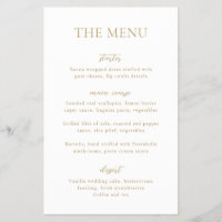 Menu de mariage simple et moderne à petit budget e