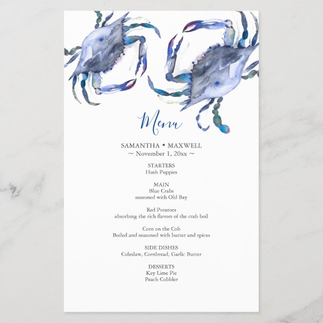 Prospectus 14 Cm X 21,6 Cm Menus du budget de l'ébullition du crabe (Devant)