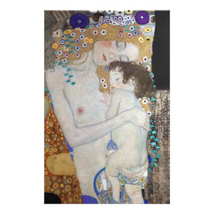 Prospectus 14 Cm X 21,6 Cm Mère et enfant par Gustav Klimt