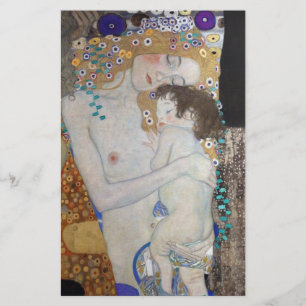 Prospectus 14 Cm X 21,6 Cm Mère et enfant par Gustav Klimt