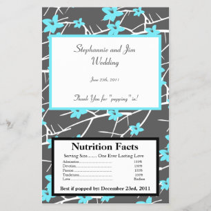 Prospectus 14 Cm X 21,6 Cm Microwave Popcorn Wrapper Blue Tea Arizona Flower