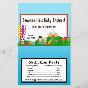 Prospectus 14 Cm X 21,6 Cm Microwave Popcorn Wrapper Candy Land Crème glacée