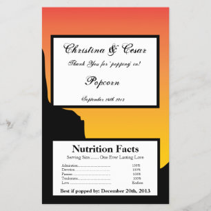 Prospectus 14 Cm X 21,6 Cm Microwave Popcorn Wrapper Desert Mountain Sunset R