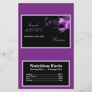 Prospectus 14 Cm X 21,6 Cm Microwave Popcorn Wrapper Mis XV Purple Morado