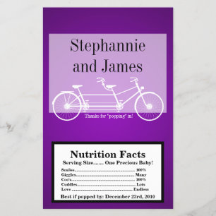 Prospectus 14 Cm X 21,6 Cm Microwave Popcorn Wrapper Purple Double Vélo