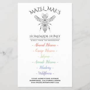 Prospectus 14 Cm X 21,6 Cm Miel maison personnalisé