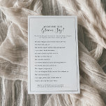 Prospectus 14 Cm X 21,6 Cm Minimal Qu'est-ce que la salle a dit jeu de Fête d<br><div class="desc">Ce minimum ce que le marié a dit jeu de douche nuptiale est parfait pour un wedding shower simple. Le design romantique moderne présente une typographie classique en noir et blanc associée à une calligraphie rustique mais élégante avec un style vintage lettré à la main. Personnalisable dans n'importe quelle couleur....</div>