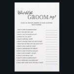 Prospectus 14 Cm X 21,6 Cm Minimaliste ce que le marié a dit jeu de douche nu<br><div class="desc">Profitez de votre douche nuptiale avec ces jeux simples et mignons. Consultez notre collection pour plus de jeux de douche nuptiale dans le même style. Veuillez noter que ces jeux ne sont pas modifiables.</div>