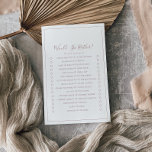 Prospectus 14 Cm X 21,6 Cm Minimaliste Rose Gold Voudrait-Elle Plutôt Game Fl<br><div class="desc">Cet or minimaliste rose serait-elle plutôt jeu est parfait pour un wedding shower simple. Le design romantique moderne est composé d'or rose classique et de typographie blanche associée à une calligraphie rustique mais élégante avec un style vintage lettré à la main. Personnalisable dans n'importe quelle couleur. Gardez le design simple...</div>