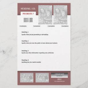 Prospectus 14 Cm X 21,6 Cm Modèle de circulaire - créez votre propre 5,5 po x