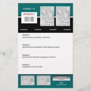 Prospectus 14 Cm X 21,6 Cm Modèle de circulaire - créez votre propre 5,5 po x