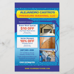 Prospectus 14 Cm X 21,6 Cm Modèle de la circulaire semi-page de lavage d'alim