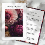 Prospectus 14 Cm X 21,6 Cm Modern Flower Salon Pricelist<br><div class="desc">Custom Modern Floral Salon Price List Flyers.</div>