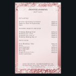 Prospectus 14 Cm X 21,6 Cm Modern  Glitter Salon Price List Flyer<br><div class="desc">Modern,   glitter,  salon,  price list flyer. Edit your product in a few minutes by adding your data. You can change the font/color/position by "further personalization".</div>