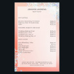 Prospectus 14 Cm X 21,6 Cm Modern Peach Silver Glitter Salon Price List<br><div class="desc">Modern,  peach,  silver,  glitter,  salon,  price list flyer. Edit your product in a few minutes by adding your data. You can change the font/color/position by "further personalization".</div>