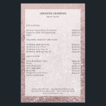 Prospectus 14 Cm X 21,6 Cm Modern Rosegold Glitter Salon Price List  Flyer<br><div class="desc">Modern,  rosegold,  glitter,  salon,  price list flyer. Edit your product in a few minutes by adding your data. You can change the font/color/position by "further personalization".</div>