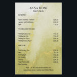 Prospectus 14 Cm X 21,6 Cm Modern Watercolor Gold Glitter<br><div class="desc">Modern,  Watercolor,  Gold Glitter Flyer. on both sides. Designed for designers,  stylists,  lounges,  hair and make-up artists,  nails and Lash artists,  wellness center and more.</div>