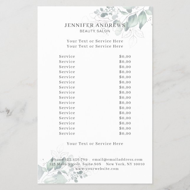 Prospectus 14 Cm X 21,6 Cm Moderne, Verdure (Dos)