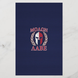 Prospectus 14 Cm X 21,6 Cm Molon Labe Spartan Warrior Fibre de carbone Impres