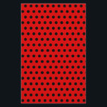 Prospectus 14 Cm X 21,6 Cm Motif à points Polka rouge et noir. Spotty.<br><div class="desc">Un design simple,  un motif à pois rouge et noir.</div>