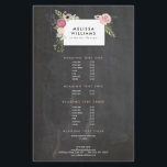 Prospectus 14 Cm X 21,6 Cm Motif Floral vintage moderne sur Chalkboard Design<br><div class="desc">Coordonnée avec le Vintage Moderne Floral Motif sur le Carte de visite Chalkboard Designer d'ici 1201h. Votre nom ou nom d'entreprise est élégamment encadré d'un motif floral vintage dans un style moderne posé sur une image arrière - plan en damier noir. Utilisez ces prospectus pour afficher les tarifs, les menus...</div>