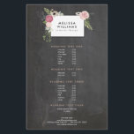 Prospectus 14 Cm X 21,6 Cm Motif Floral vintage moderne sur Chalkboard Design<br><div class="desc">Coordonnée avec le Vintage Moderne Floral Motif sur le Carte de visite Chalkboard Designer d'ici 1201h. Votre nom ou nom d'entreprise est élégamment encadré d'un motif floral vintage dans un style moderne posé sur une image arrière - plan en damier noir. Utilisez ces prospectus pour afficher les tarifs, les menus...</div>