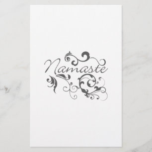 Prospectus 14 Cm X 21,6 Cm Namaste dans les tourbillons gris foncé